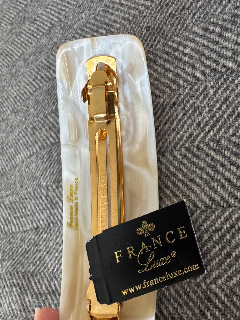 Nwt, France Luxe, Quilted, Tapered Volume Barrette In Classic Alba — image 6 of 6